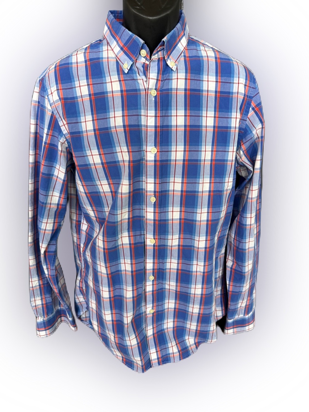 Banana Republic Soft Wash Men’s Button Down Plaid Shirt MTall
